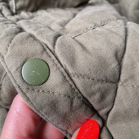 Dip boys quilted jacket army green twill utility shirt jacket kids medium 8/10 - Picture 14 of 14